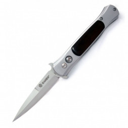 Нож складной полуавтоматический Ganzo с клипсой, дл.клинка 85 мм сталь 440С, цв. хром